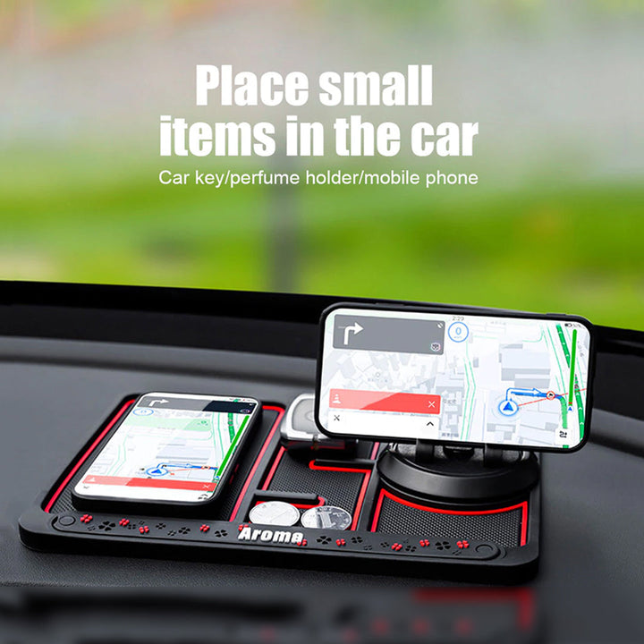 Anti-slip Multifunctional Car Dashboard Mat Keys Cell Phone Stand Holder Pad