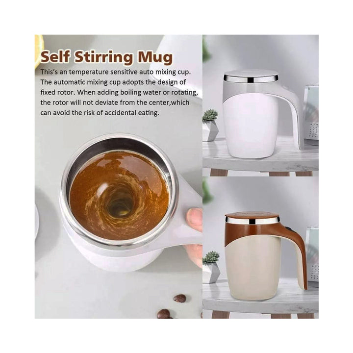 Automatic Magnetic Self Stirring Stainless Steel Coffee Mug