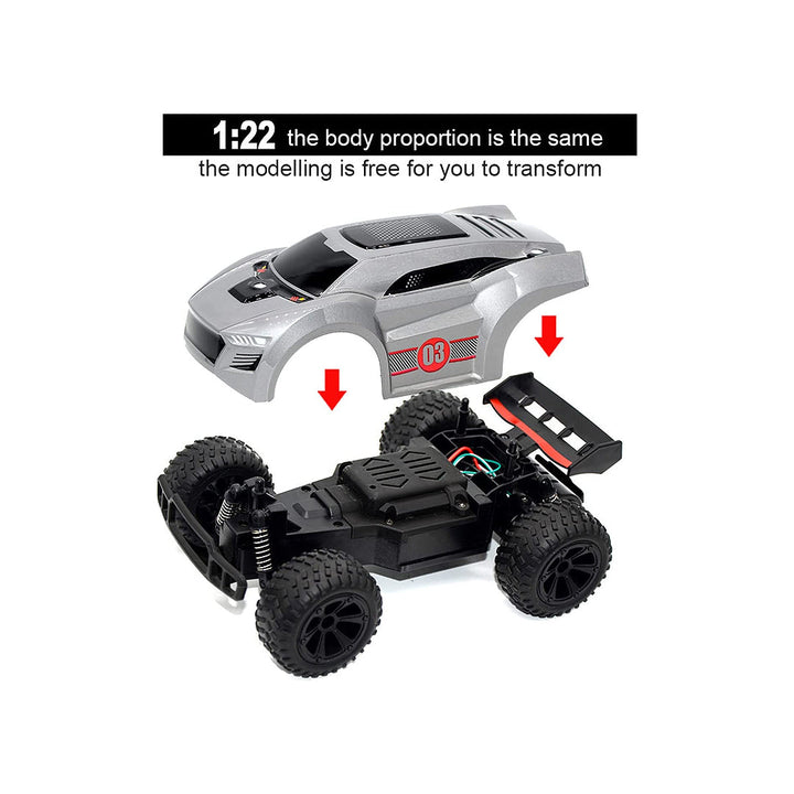 2.4 GHZ Remote Control High-Speed Rc Racing Car with Colorful Led Lights