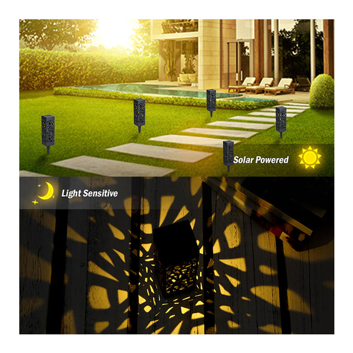 Solar Powered LED Garden Light Waterproof IP44 Sensitive Light Sensor (6 pcs Pack)