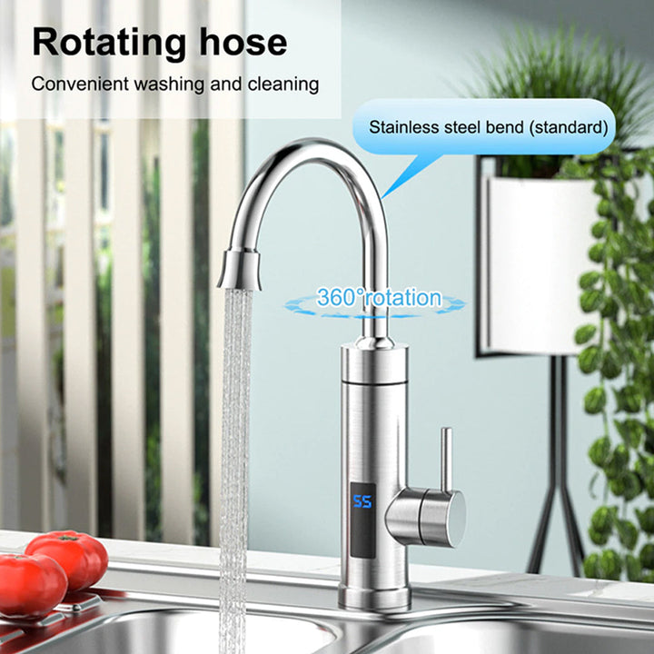 High-quality Faucet is Equipped with Stainless Steel Internal Heater with LED Display, Rotatable