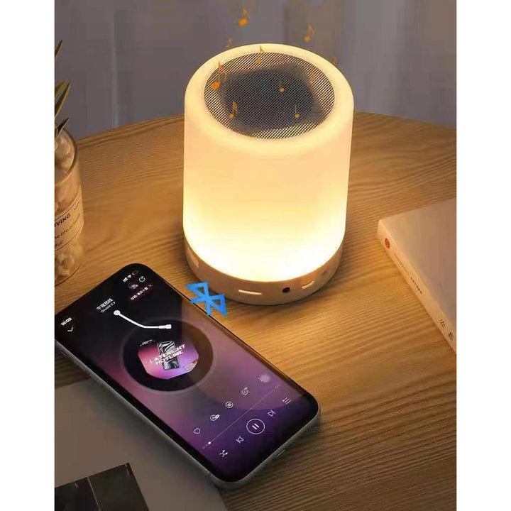 Portable Wireless Bluetooth Speaker Mini Player Touch Pat Light Colorful LED Night Light