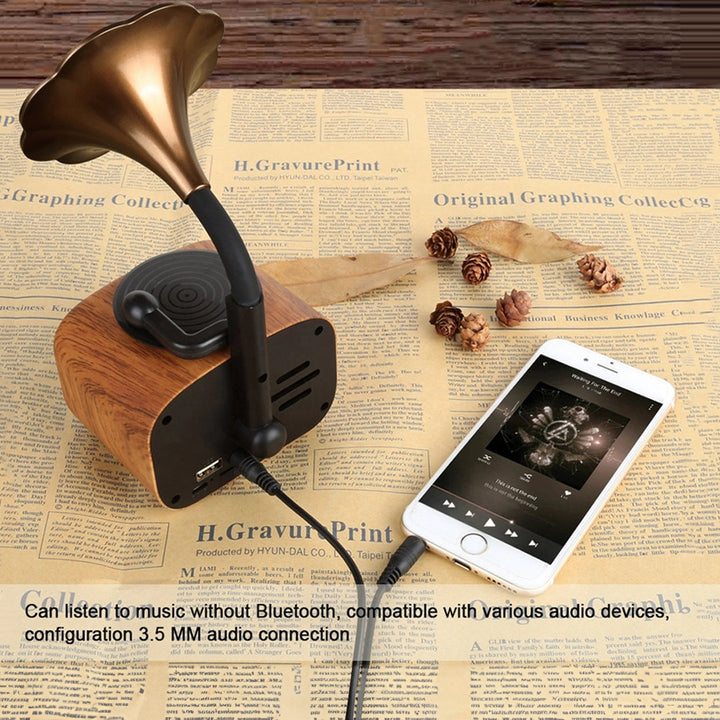 B5 Classic Retro Vintage Gramophone Style Wireless Bluetooth Speaker