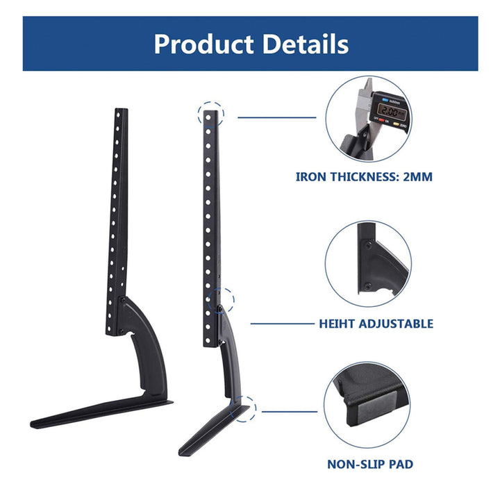 NHE YN-TS001 Adjustable Table TV Stand Suitable for 32 to 75 Inch Flat Screen TVs