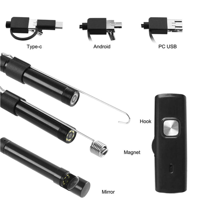 Industrial Endoscope Camera 3.9MM Mini IP67 Waterproof USB Borescope Inspection Camera