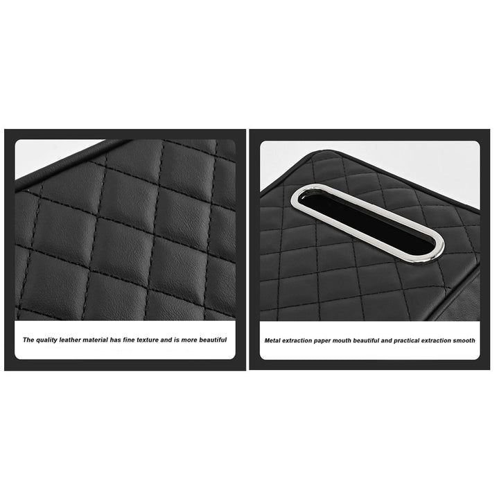 Leather Car Armrest and Tissue Holder for Hand Comfort When Driving