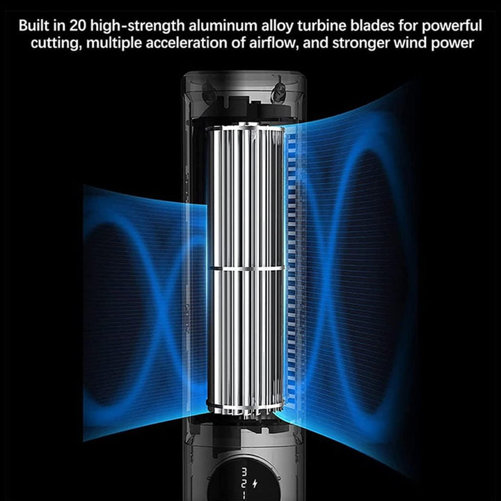 Portable Air Streamlined Tower Fan with 3 Speeds, Table Fan, Bladeless Design