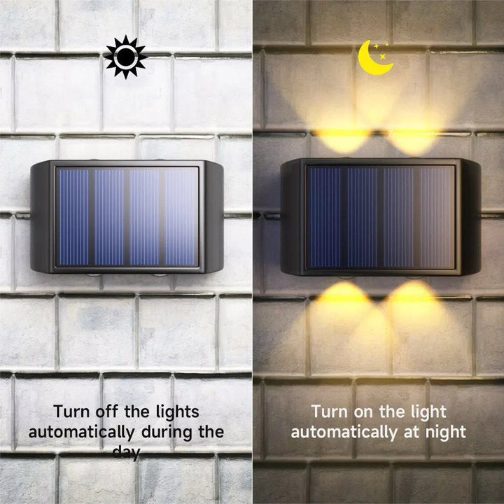 Waterproof LED Outdoor Solar Wall Light Up and Down Lighting for Your Garden 