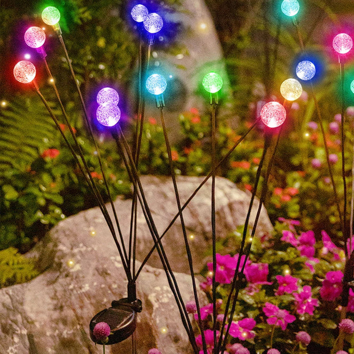 6 LED Solar Powered Light Adjustable Crystal Ball Waterproof Garden Decoration Light 