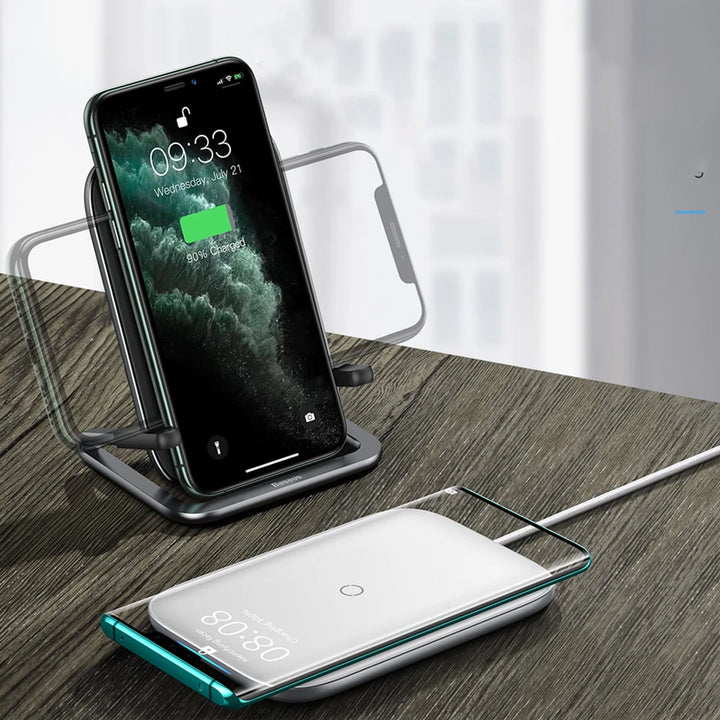 Baseus 15W Rib Horizontal and Vertical Holder Wireless Charger