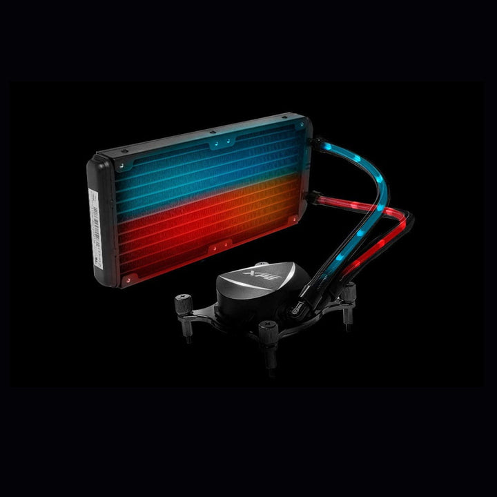 XPG EPS LEVANTE 240 Addressable RGB CPU Liquid Cooler, 240mm Radiator, Dual 120mm ARGB Lighting Fans