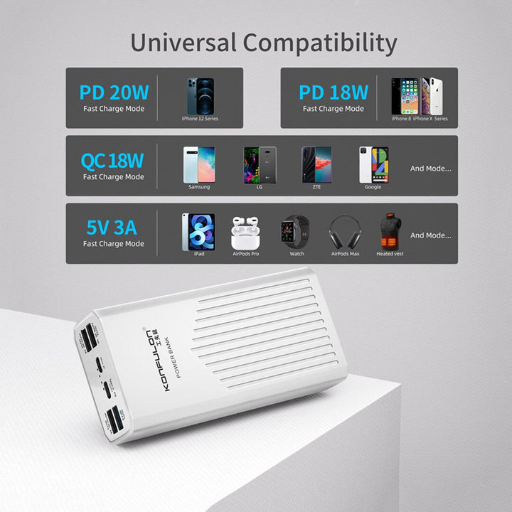 Konfulon P40Q Power Bank QC 3.0 20W 40000mAh 