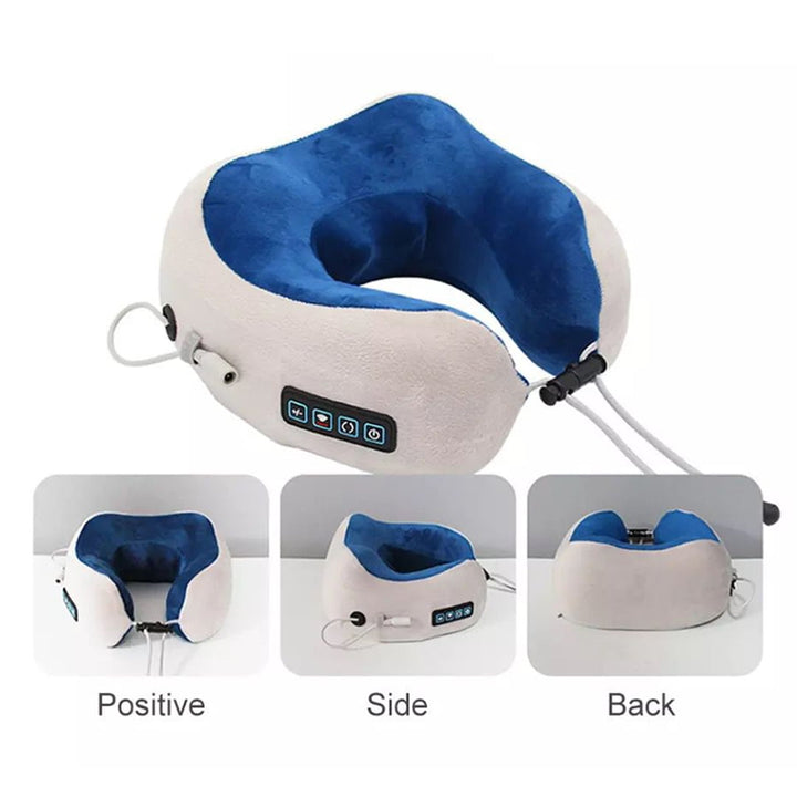 U Shaped Neck Back Sleep Side Pillow Travel Kneading Massager Shiatsu Shoulder Neck Massager