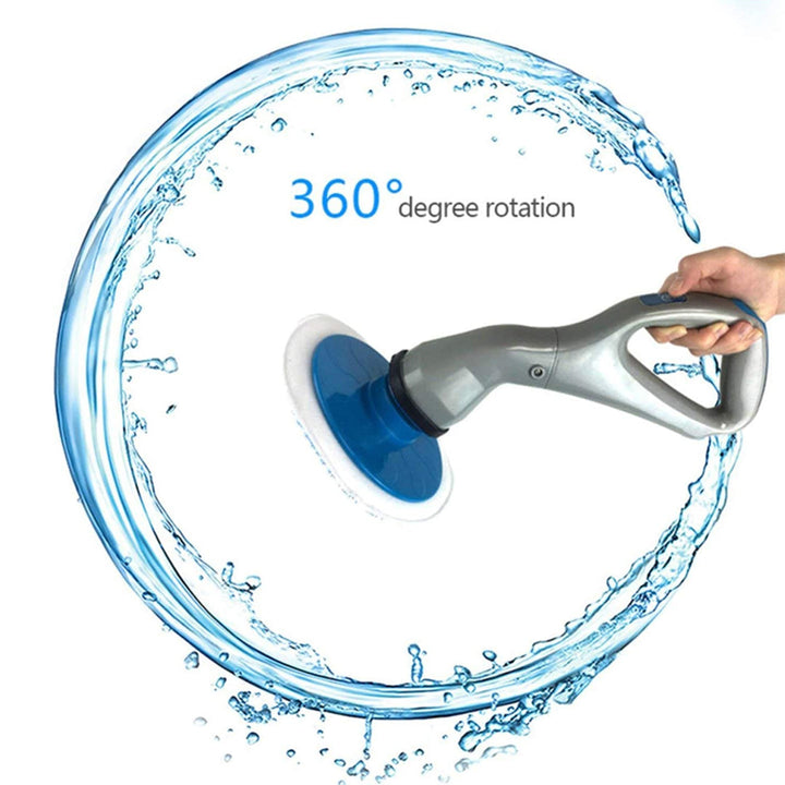 Multifunctional Hurricane Muscle Scrubber Electrical Cleaning Brush with Brush Heads