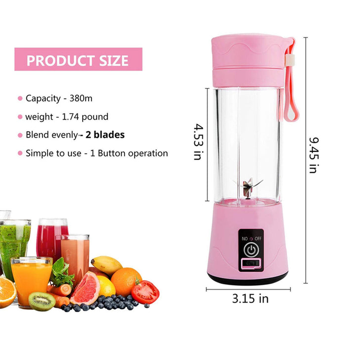 Portable Blender Juicer Cup USB Rechargeable Electric Automatic