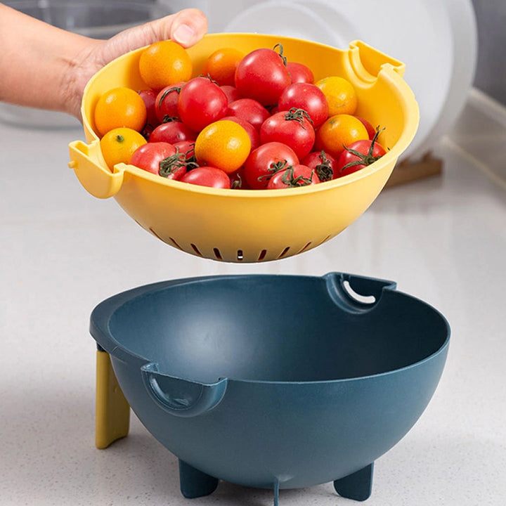 Multifunctional Rotate Vegetable Cutter With Drain Basket