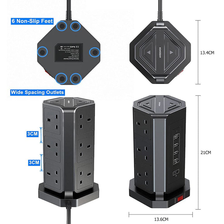 TP-VD5U9K power strip with USB ports power socket with (4usb + 1PD) socket