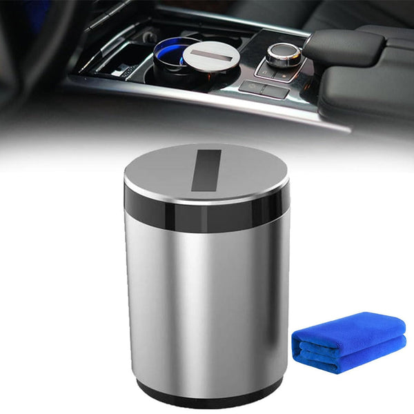 Multi-Functional Smart Car Ashtray with a Lid, Automatic Opening Sensor, and LED Lighting