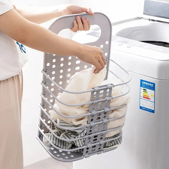 High-quality Plastic Multi-Purpose Wall-Mounted Folding Plastic Laundry Basket