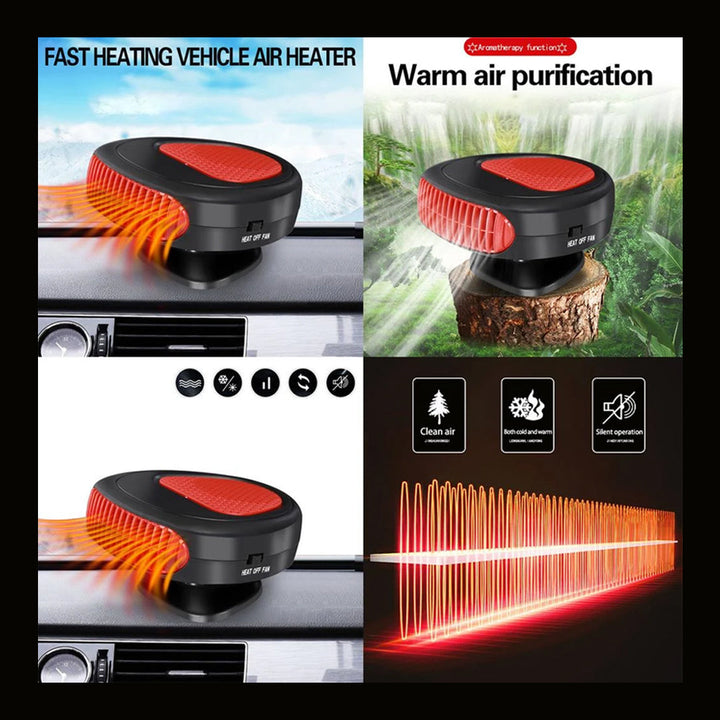 Car heater with cooling fan 2 in 1 150W and defogger, easy to install