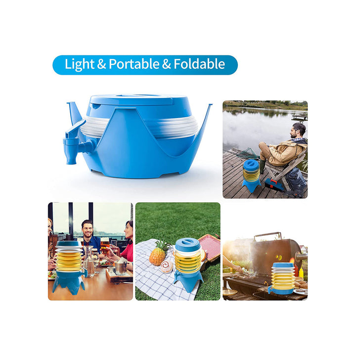 Collapsible plastic water container with a capacity of 5.5 liters