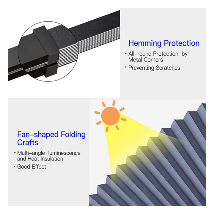 Universal Retractable Car Sun Shade for Windshield Large Sun Visor Protector Blocks 99% UV Rays