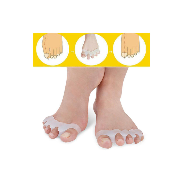 Silicone Toe Separator Pair for Muscle Relaxation and Pain Relief