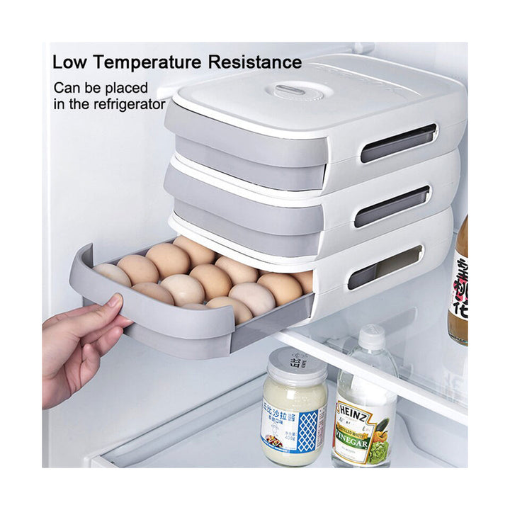 Large Capacity Refrigerator Egg Organizer Storage Box 18-20 Eggs