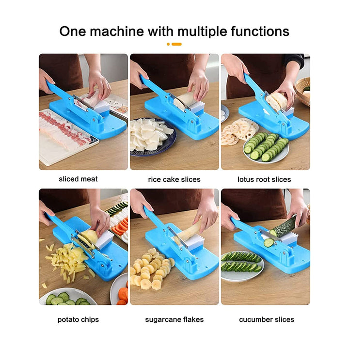 Multifunctional Table Slicer with a Non-Slip Handle for Vegetables, Fruits, and Meat with Stainless Blades