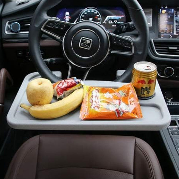 Multi-Use Steering Wheel Plate for Holding Computers and Food Easy to Install