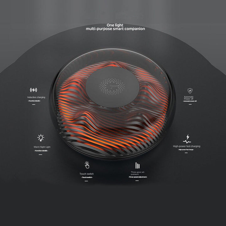 Wireless Charging Base for Fast Charging and a 2-in-1 Night Light with 3 Lighting Levels  