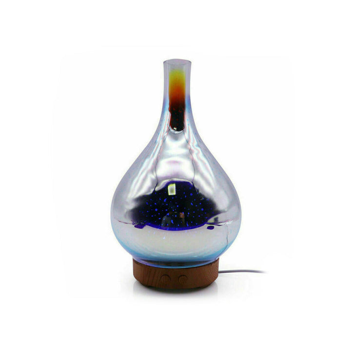 3D Fireworks Glass Vase Air Humidifier with 7 LED Night Lights