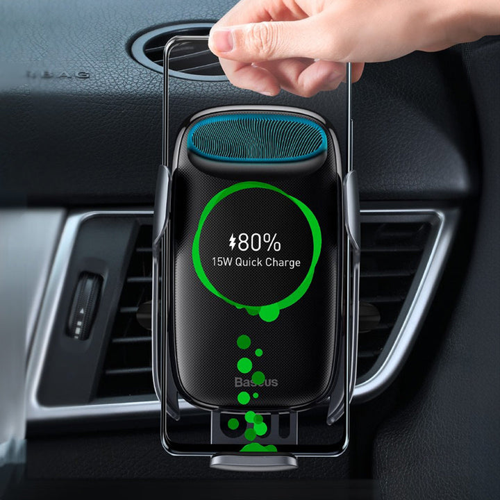 Baseus Milky Way Electric Bracket Wireless Car Charger 15w