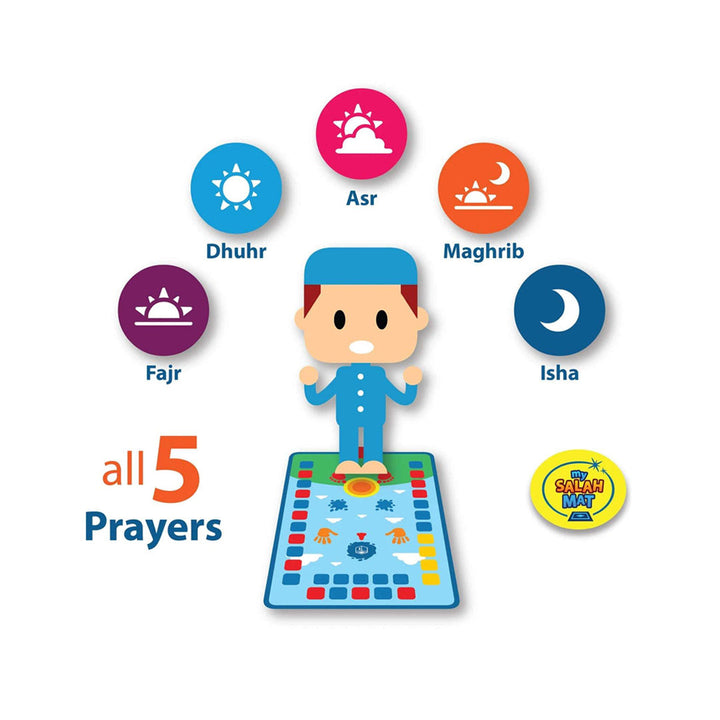 Smart Prayer Mat Foldable and Adjustable Waterproof with Instructional Book