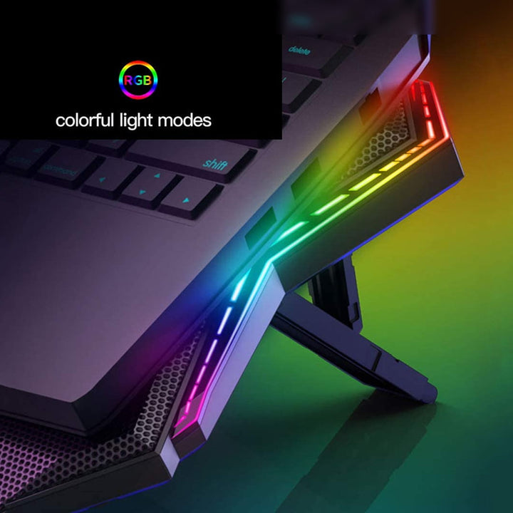 COOLCOLD K40 RGB Laptop Cooler 6-Fan Cooling Stand