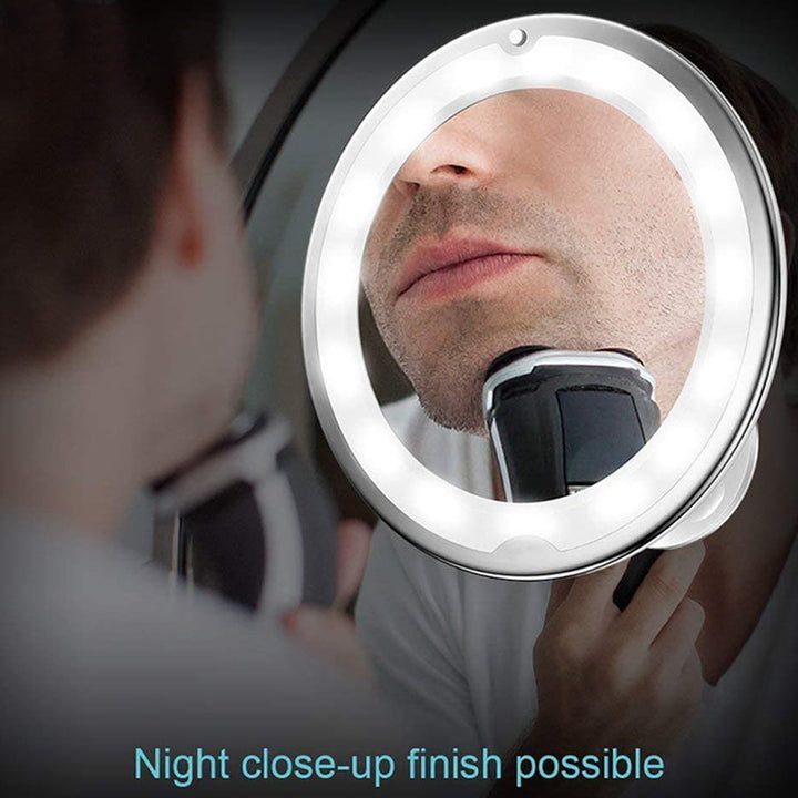 Ultra Flexible Gooseneck Mirror 10X Magnifying with Fill-in LED Light