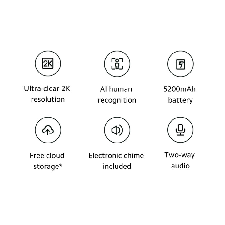 Xiaomi Smart Doorbell 3 Sharp 2K Clarity, Clear Video in Dark