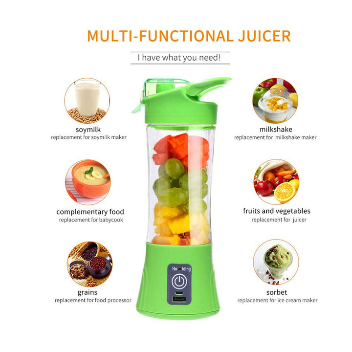 Portable Blender Juicer Cup USB Rechargeable Electric Automatic