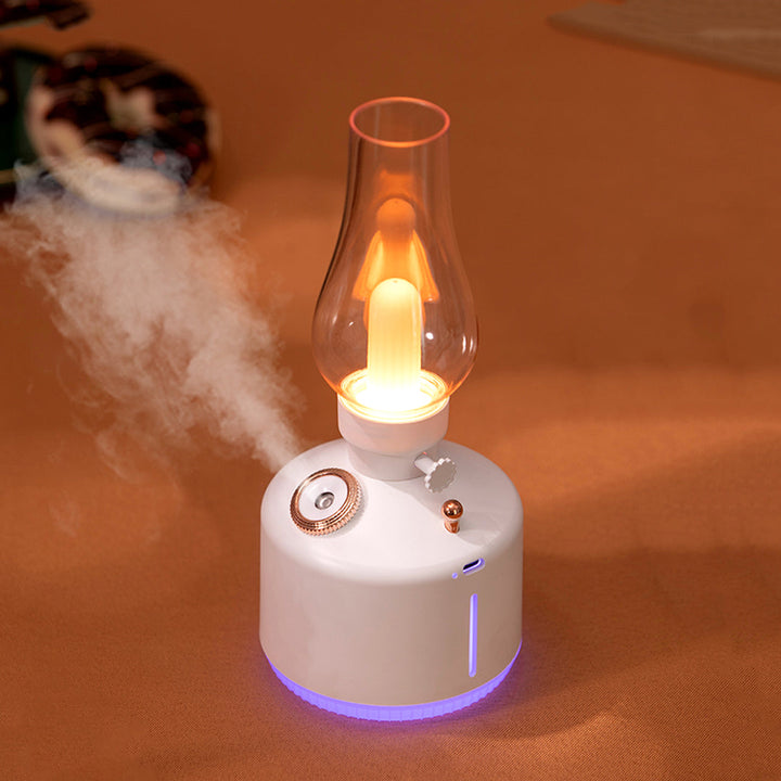 Portable Air Humidifier with Retro Style USB rechargeable LED Night Light Kerosene Bedside Lamp