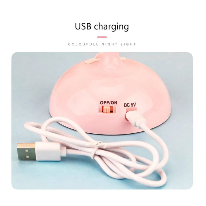 LED Flamingo Night Light Touch Reading Table Lamp USB Charging