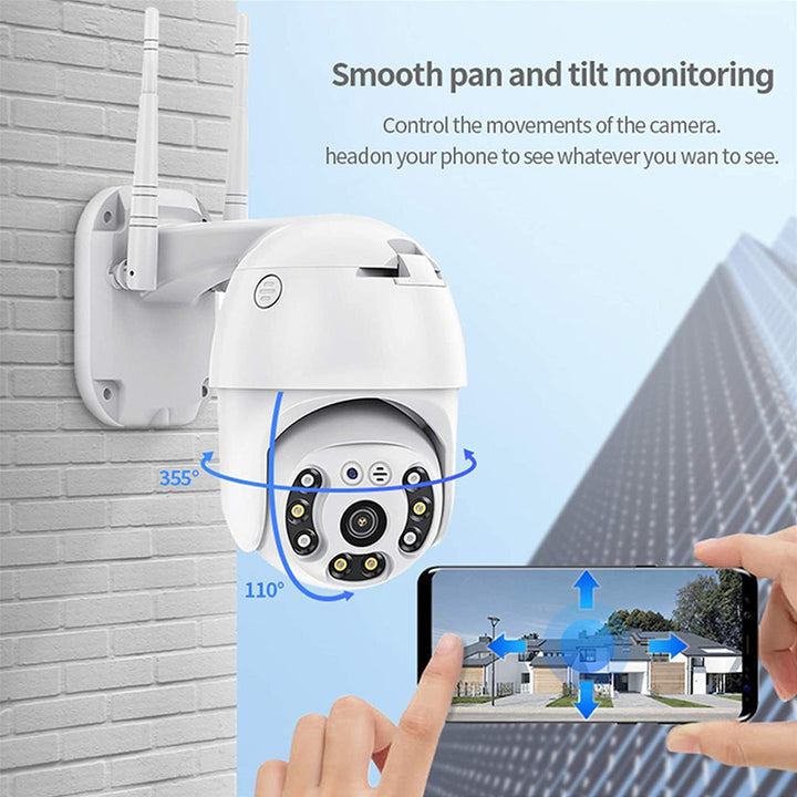 5G WiFi PTZ Camera, 3MP IP Surveillance Camera Full Colour Night Vision