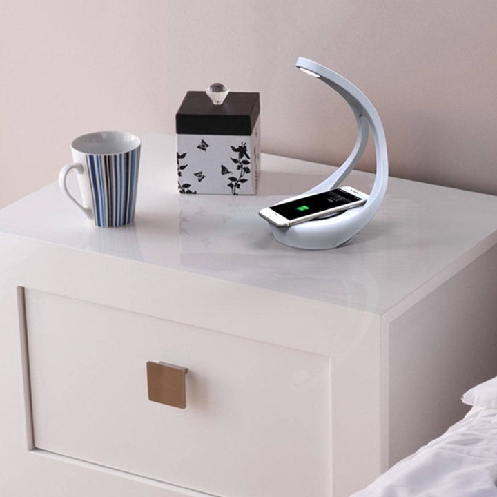 THREE-IN-ONE WIRELESS CHARGER + BLUETOOTH AUDIO PLAYER + LED DESK LAMP MULTI-FUNCTION TOUCH NIGHT LIGHT 