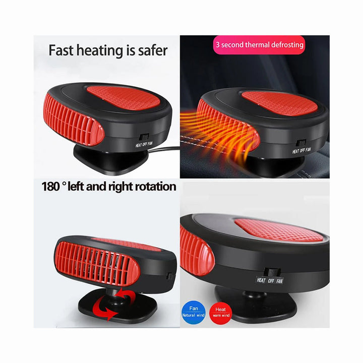 Car heater with cooling fan 2 in 1 150W and defogger, easy to install