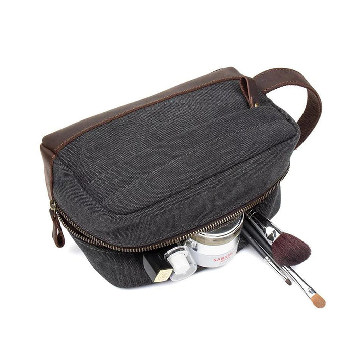 High-Quality Waterproof Unisex Leather Canvas Organizer Bag