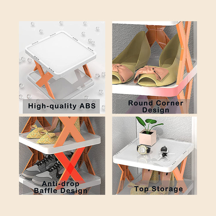 Space-Saving Multi-layer Shoe Rack with Large Storage Capacity