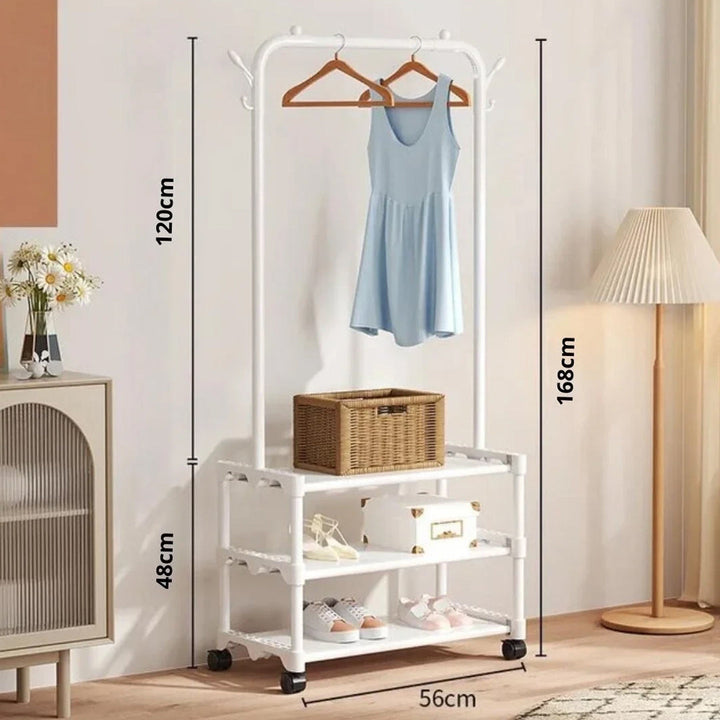 Clothes Stand with 3 Storage Shelves - dealatcity store