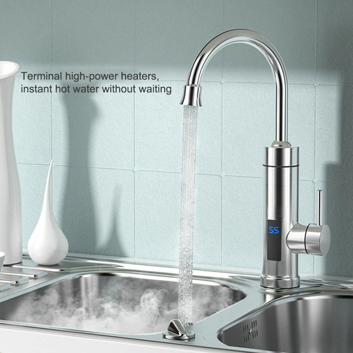 High-quality Faucet is Equipped with Stainless Steel Internal Heater with LED Display, Rotatable