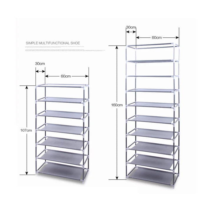 Multi-Functional 9 Tier Shoe Organizer and Shoe Rack