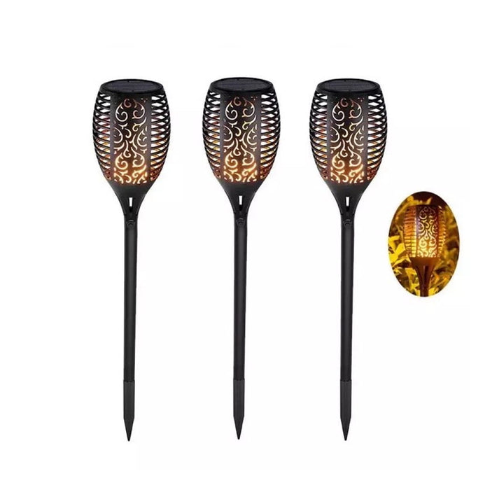 Solar Garden Torch Flame Light Outdoor 96 Led Tiki Torches With Flickering Flame