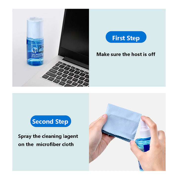 200ml Screen Cleaning Kit with Microfiber Cloth for Safe, Non-Scratch Cleaning